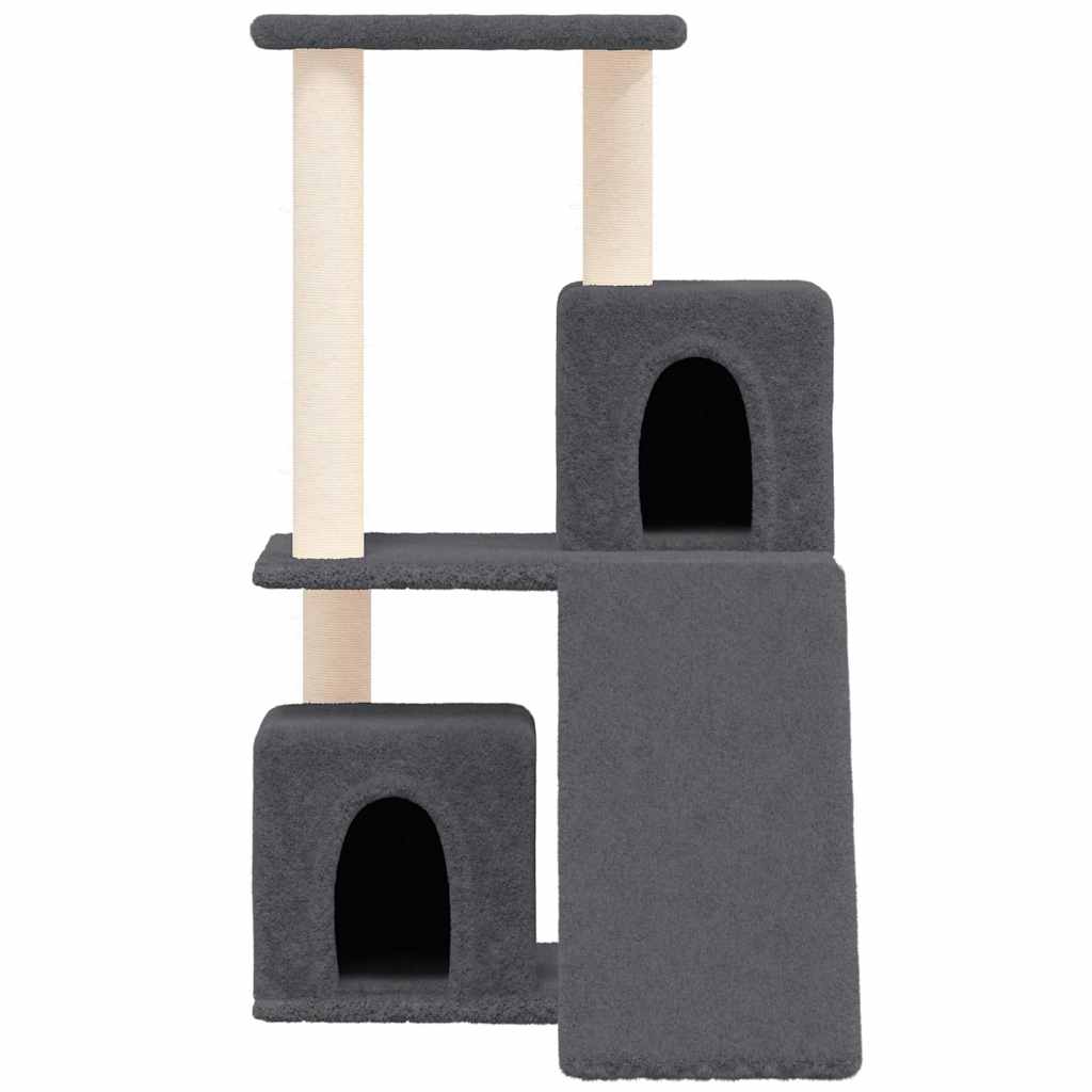 Rascador Para Gatos Con Postes De Sisal Gris Oscuro 82 Cm_2
