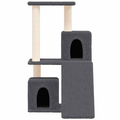Rascador Para Gatos Con Postes De Sisal Gris Oscuro 82 Cm_2