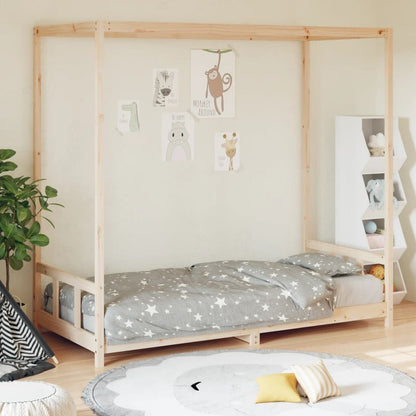 Vidaxl Estructura De Cama Para Niños Madera Maciza De Pino 90x200 Cm_1