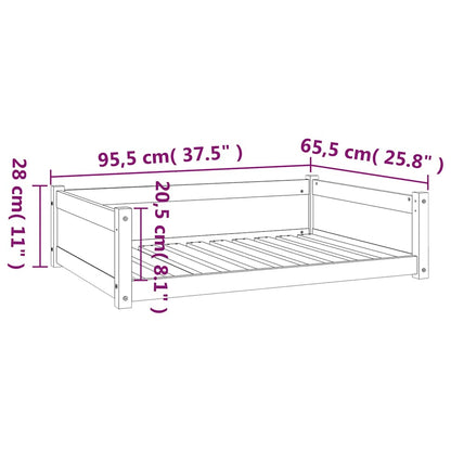 Vidaxl Cama Para Perros Madera Maciza Pino Marrón Miel 95,5x65,5x28 Cm_2