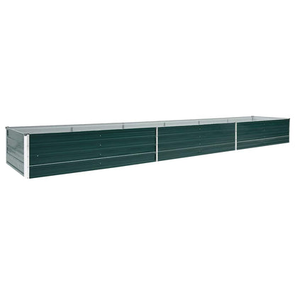 Arriate De Jardín De Acero Galvanizado Verde 480x80x45 Cm_0