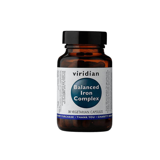 Complexo de Ferro Equilibrado Viridian 30 Cápsulas