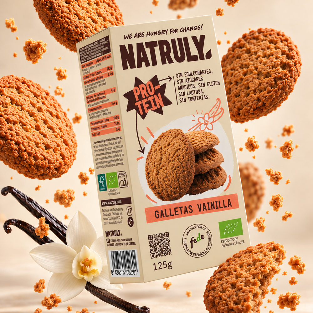 Galletas Proteicas BIO sabor Vainilla Natruly 125 g