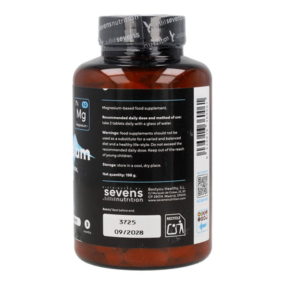 Magnesio Complex Bisglicinato Citrato Taurato y Malato Sevens Nutrition 180 cápsulas