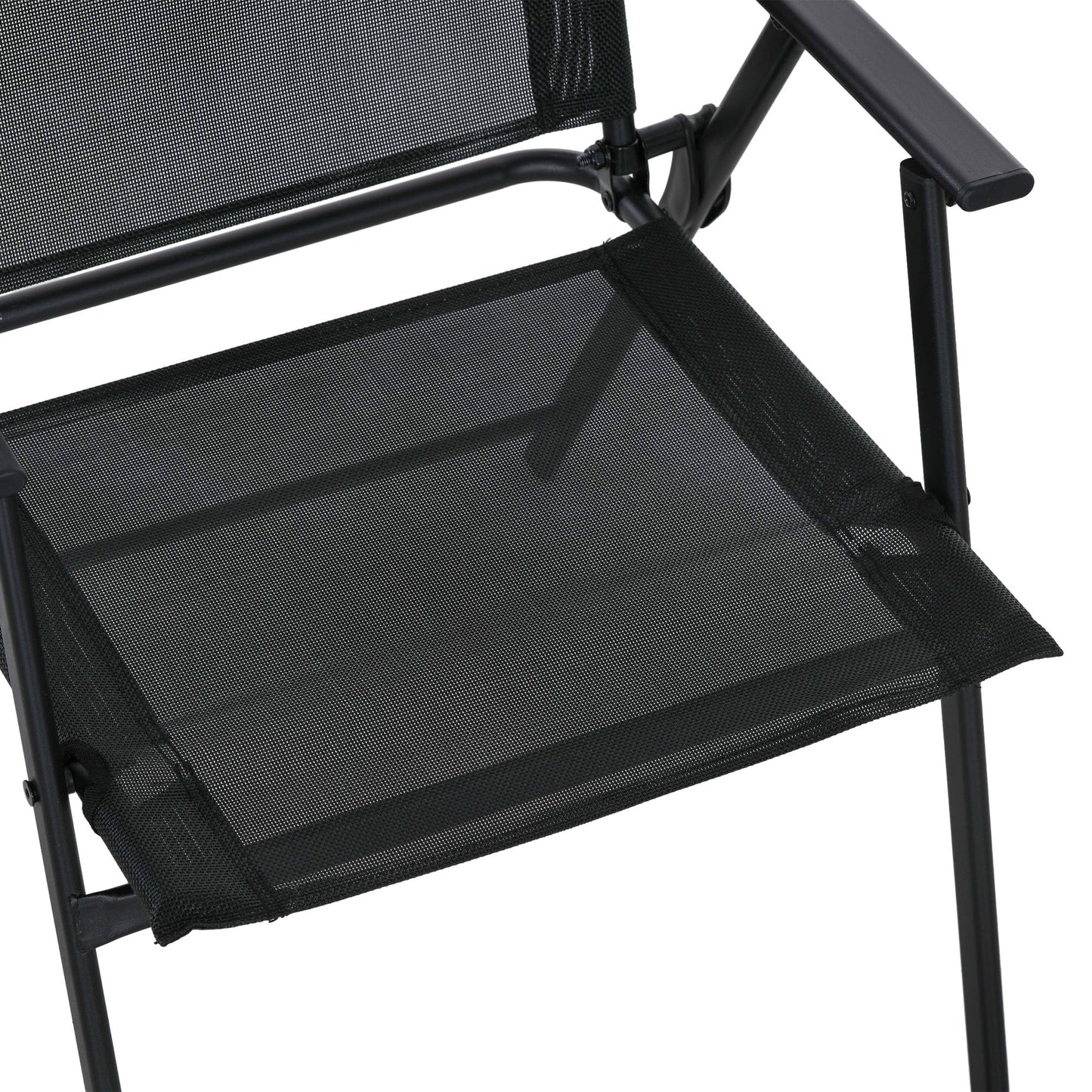 Outsunny Conjunto De Comedor De Exterior Con 6 Sillas Plegables Negro_4