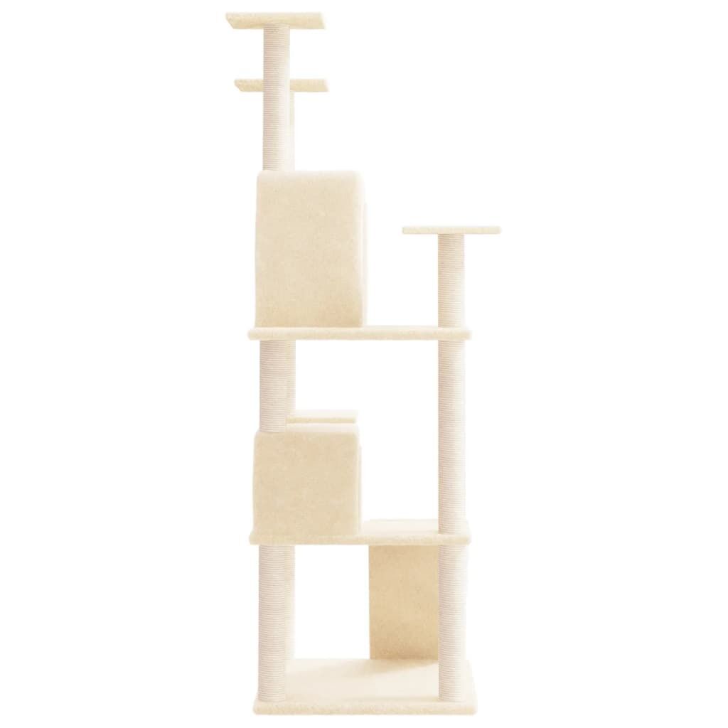 Vidaxl Rascador Para Gatos Con Postes De Sisal Crema 153 Cm_3