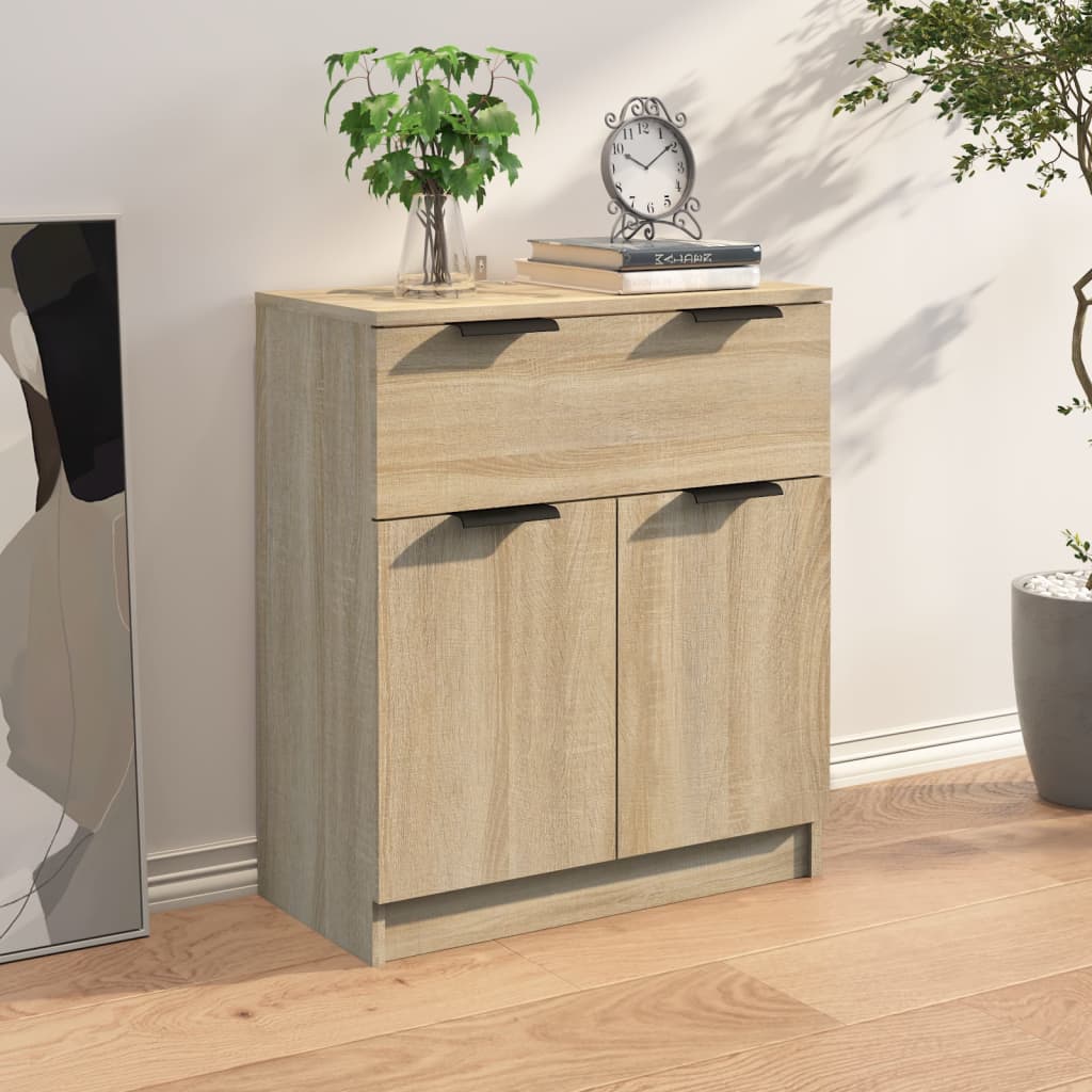 Aparador De Madera Contrachapada Color Roble Sonoma 60x30x70 Cm / Vetonek_4