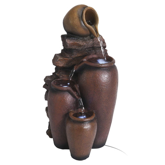 Well Home - Fuente De Diseño Anfora Con Luces Led 23x21x41cm_0