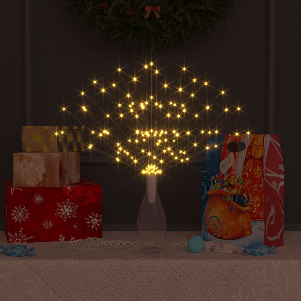 Vidaxl Luz De Petardo De Navidad Exterior Blanco Cálido 140 Leds 20 Cm_2