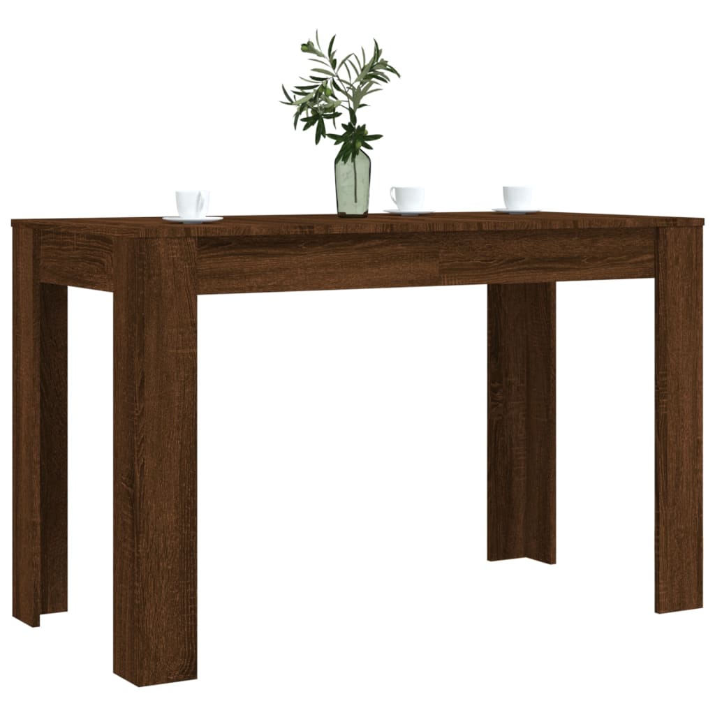 Mesa De Comedor Madera De Ingeniería Marrón Roble 120x60x76 Cm_1