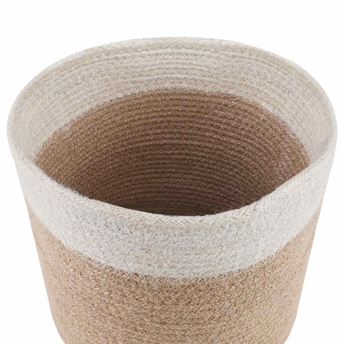 Set De Macetas De Planta 2 Uds. Natural Y Blanco Ø 21 X 21 Cm_3