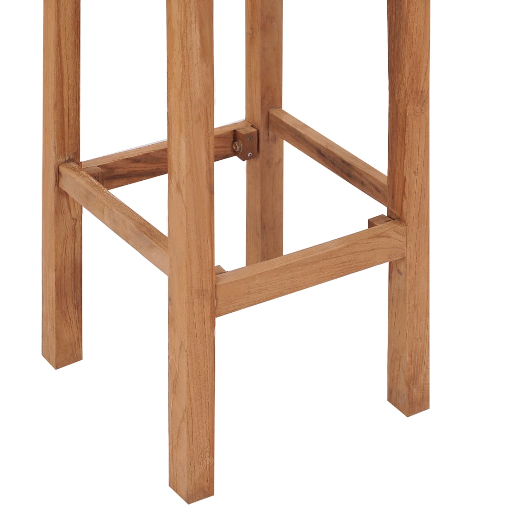 Taburetes De Barra De Cocina 2 Unidades Madera Maciza De Teca_2