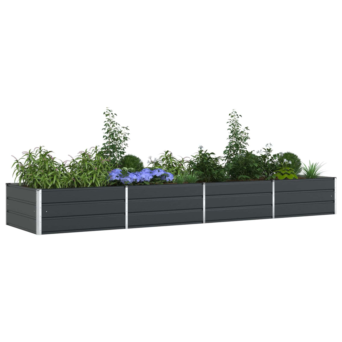Jardinera Gris Antracita 385 X 100 X 45 Cm Acero Galvanizado_2
