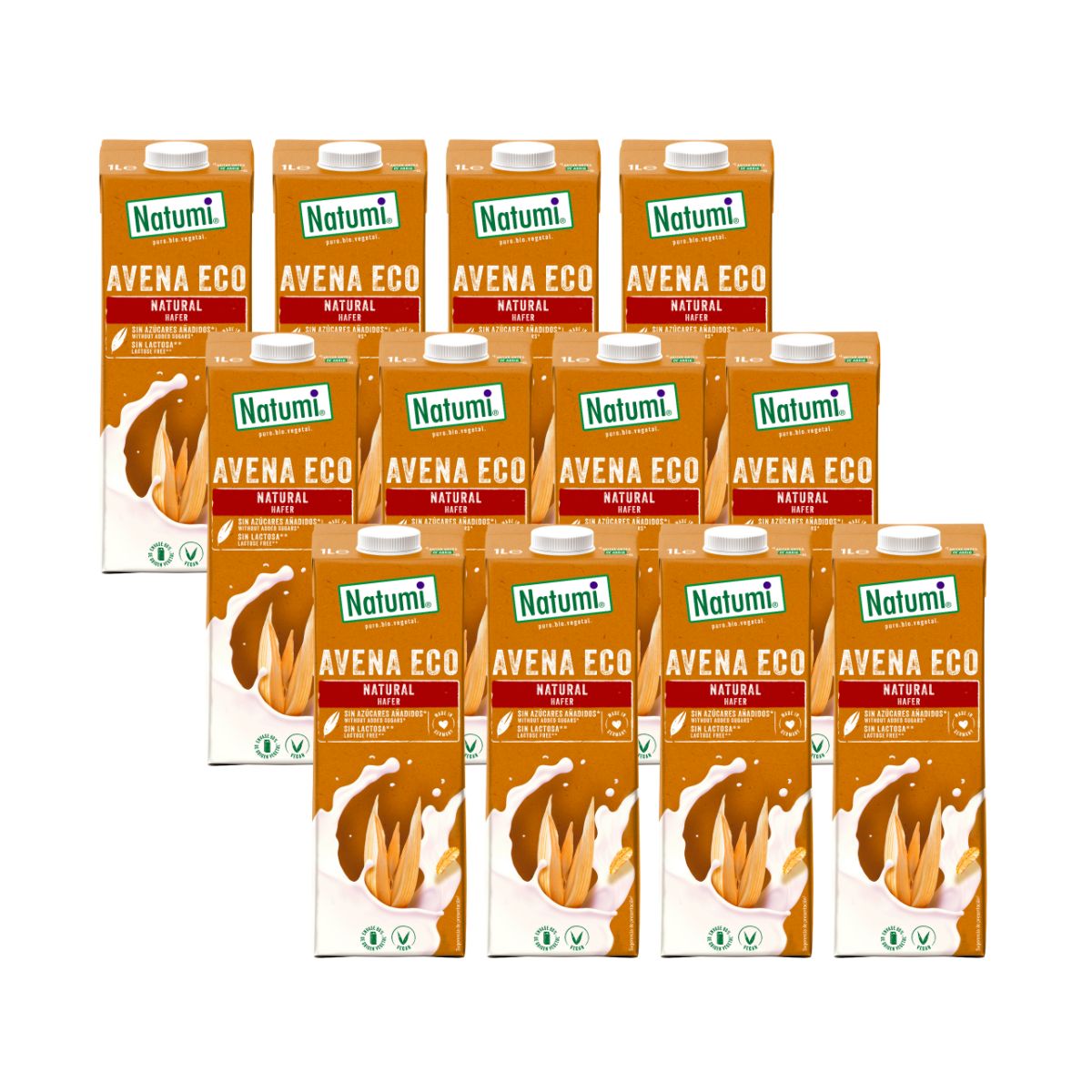Pack de 12 Bebidas de Aveia Biológica Natumi 1 L