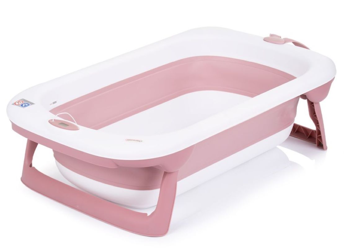 Bañera Plegable Coral Con Termómetro Pink_0