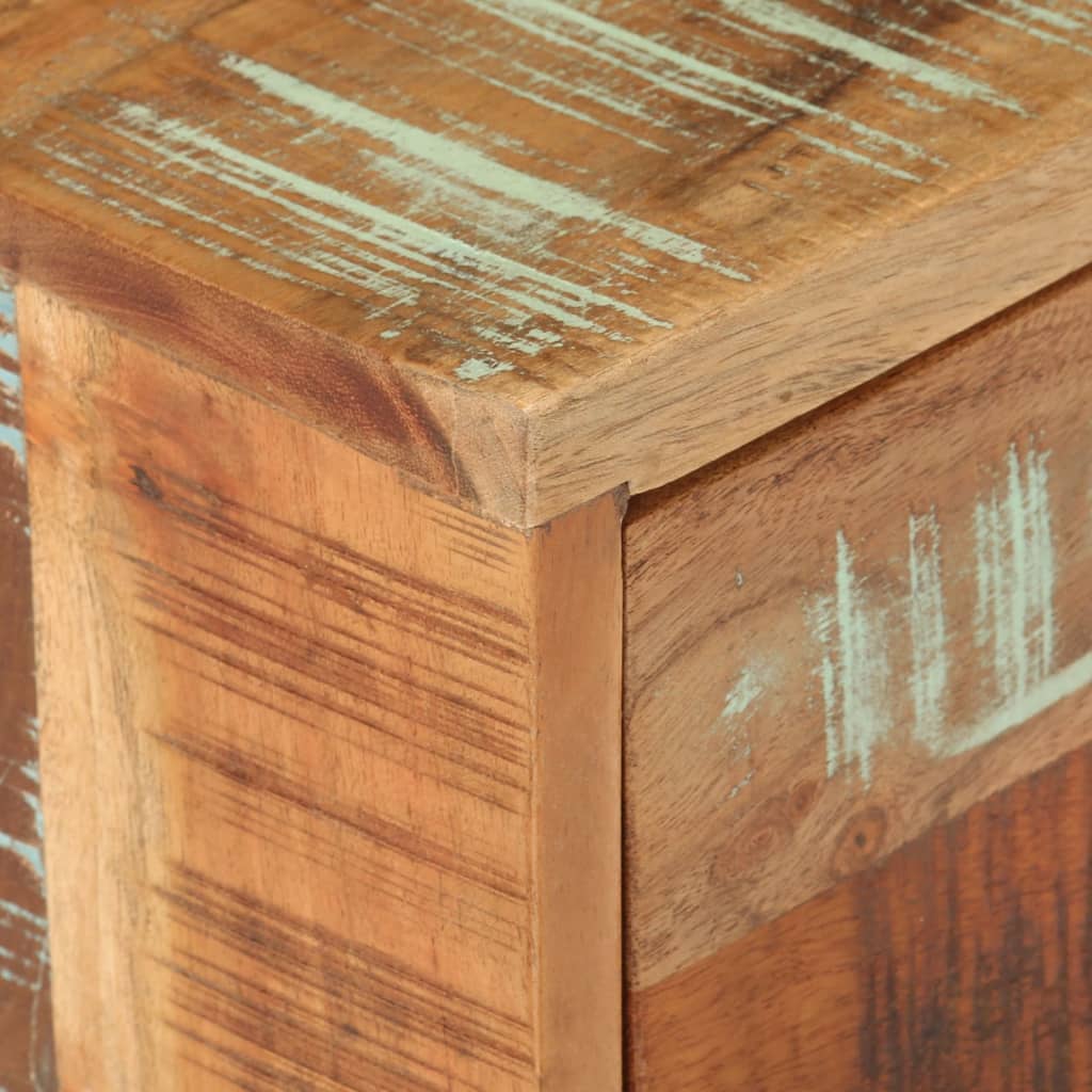 Mesa Auxiliar De Madera Maciza Reciclada 40x40x45 Cm_4