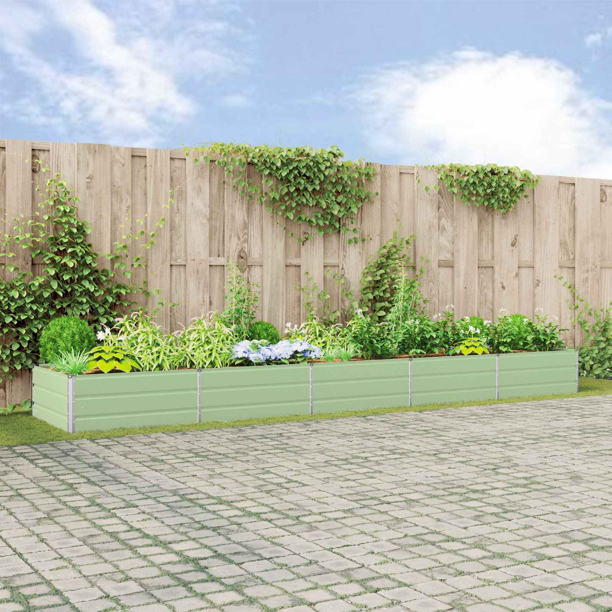 Jardinera Verde Pastel 480 X 100 X 45 Cm Acero Galvanizado_1