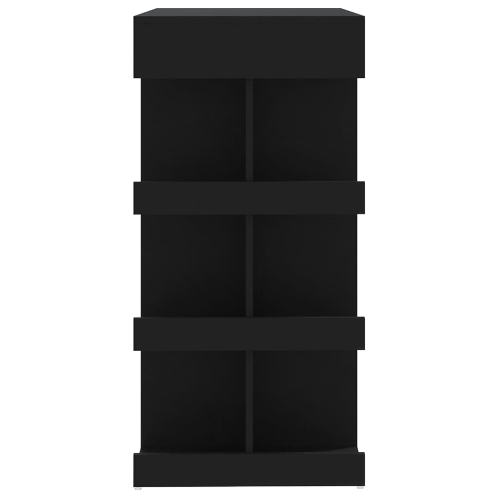 Mesa Bar Estante Almacenaje Contrachapada Negro 100x50x101,5 Cm_4