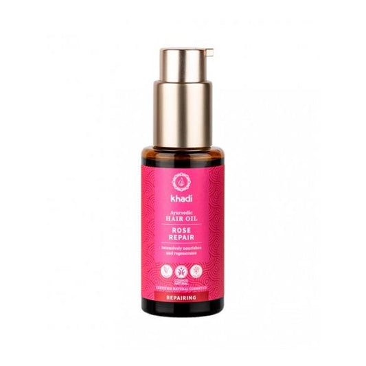 Khadi La Rueda Óleo capilar de rosas naturais para cabelos danificados 50 ml