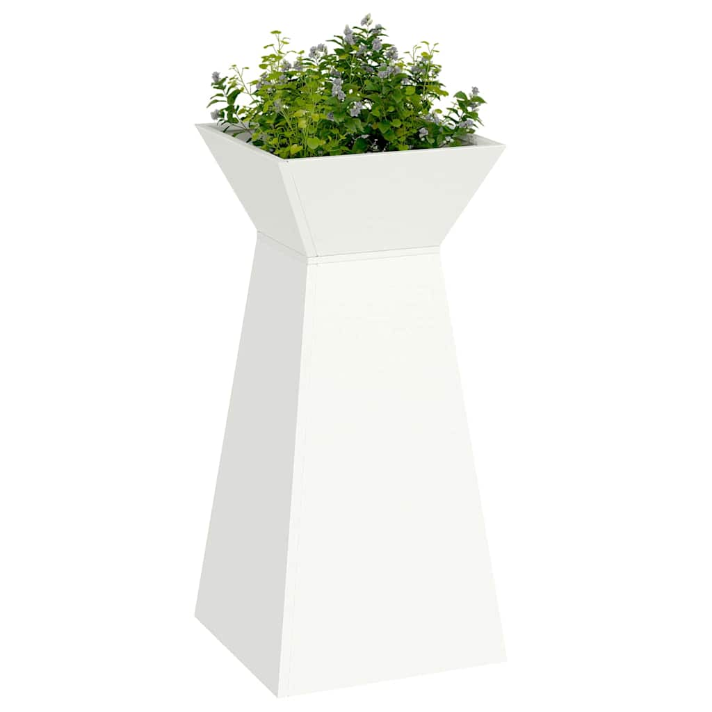 Maceta Pilar Blanco 35 X 35 X 73 Cm Acero Laminado En Frío_2