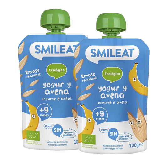 EMBALAGEM 2xIogurte e Aveia ECO Smileat, 100g