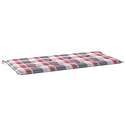 Vidaxl Cojín De Banco De Jardín Tela Oxford A Cuadros Rojo 100x50x3cm_0
