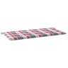 Vidaxl Almofada para banco de jardim tecido Oxford xadrez vermelho 100x50x3cm