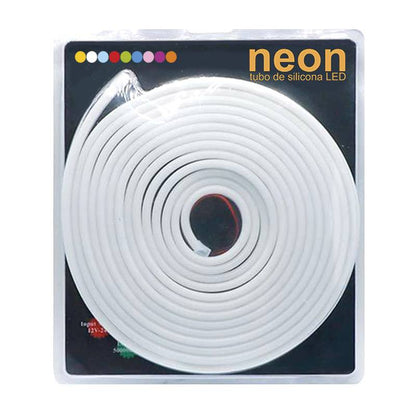 Led Neon Silicona Monocolor, Dc24v, 120led/m, 6x12mm, 5 Metros, 60w, Corte 1cm, Blanco Frío_0