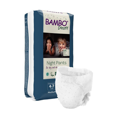 Calças Bambo Dreamy para noite M (15-35kg) 10 unidades Bambo Nature