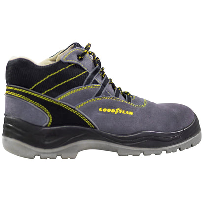 Goodyear Botas De Seguridad En Piel Serraje Color Gris, Alta Resistencia Y Forro Antibacteriano Talla 37_2