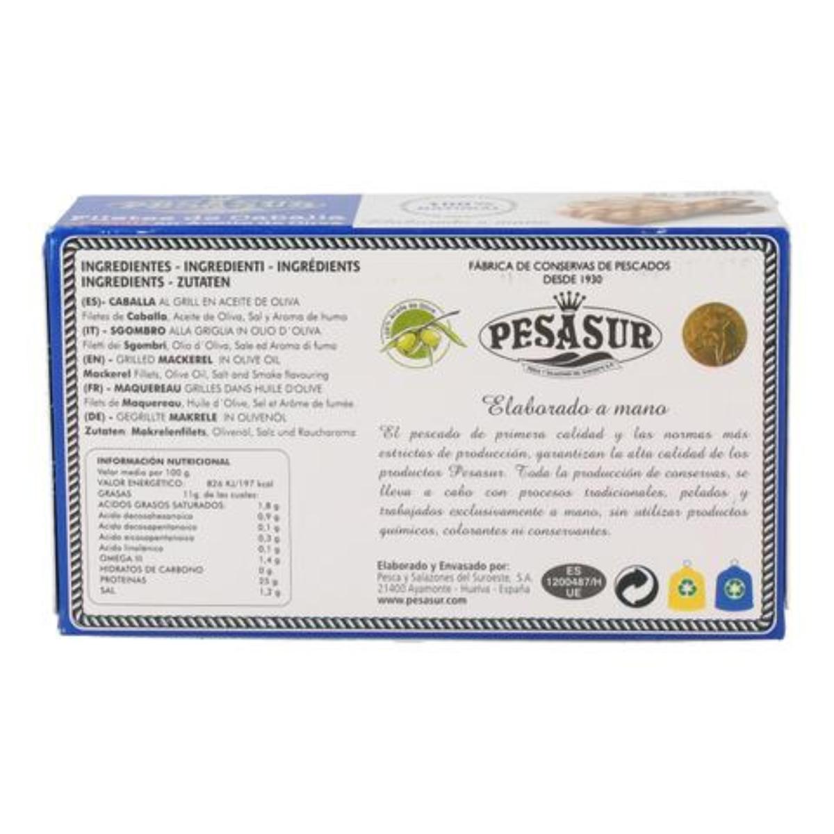 Filetes de cavala grelhados Pesasur lata 120 g