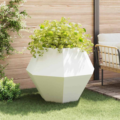 Jardinera 2 Uds. Blanco 100 X 100 X 80 Cm Acero_3