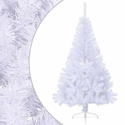 Vidaxl Medio Árbol De Navidad Artificial Con Soporte Pvc Blanco 150 Cm_0