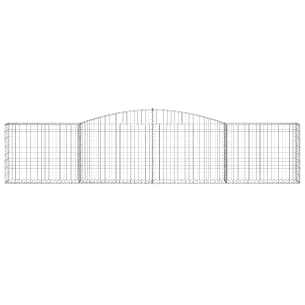 Cestas De Gaviones 9 Uds Forma De Arco Hierro 400x30x80/100 Cm_3