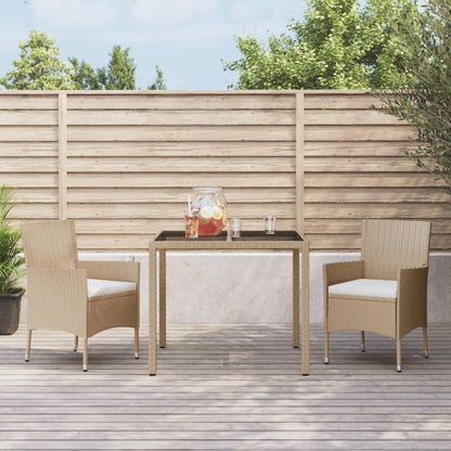 Vidaxl Set Comedor De Jardín 3 Pzas Con Cojines Ratán Sintético Beige_1