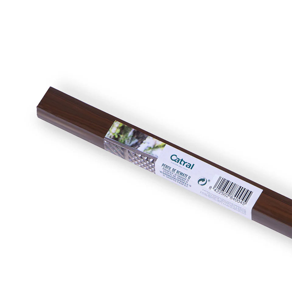 Pack Instalación Celosía Pvc 18 Mm + 3 Perfiles Marrón 1x2 M_5