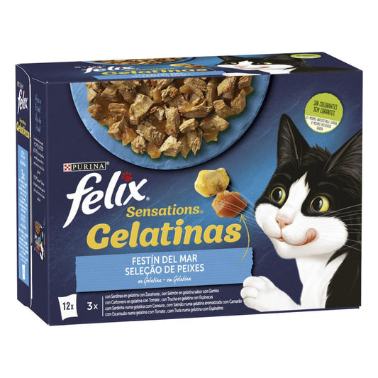 FELIX Sensations festa do mar Gelatina Multipack 12x85 g