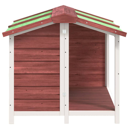 Caseta Para Perros Madera Maciza De Pino Moca 96x87x80,5 Cm_3