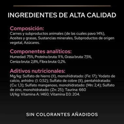 Pro Plan gato adulto Delicate Mousse rico em peru Purina 85g