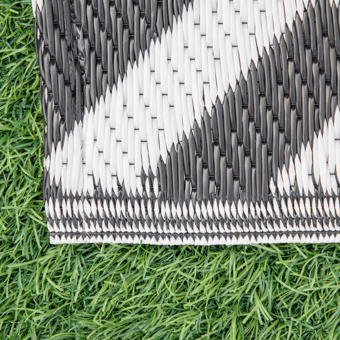 Outsunny Alfombra De Exterior Reversible 182x274 Cm Con Patrón Geométrico_4