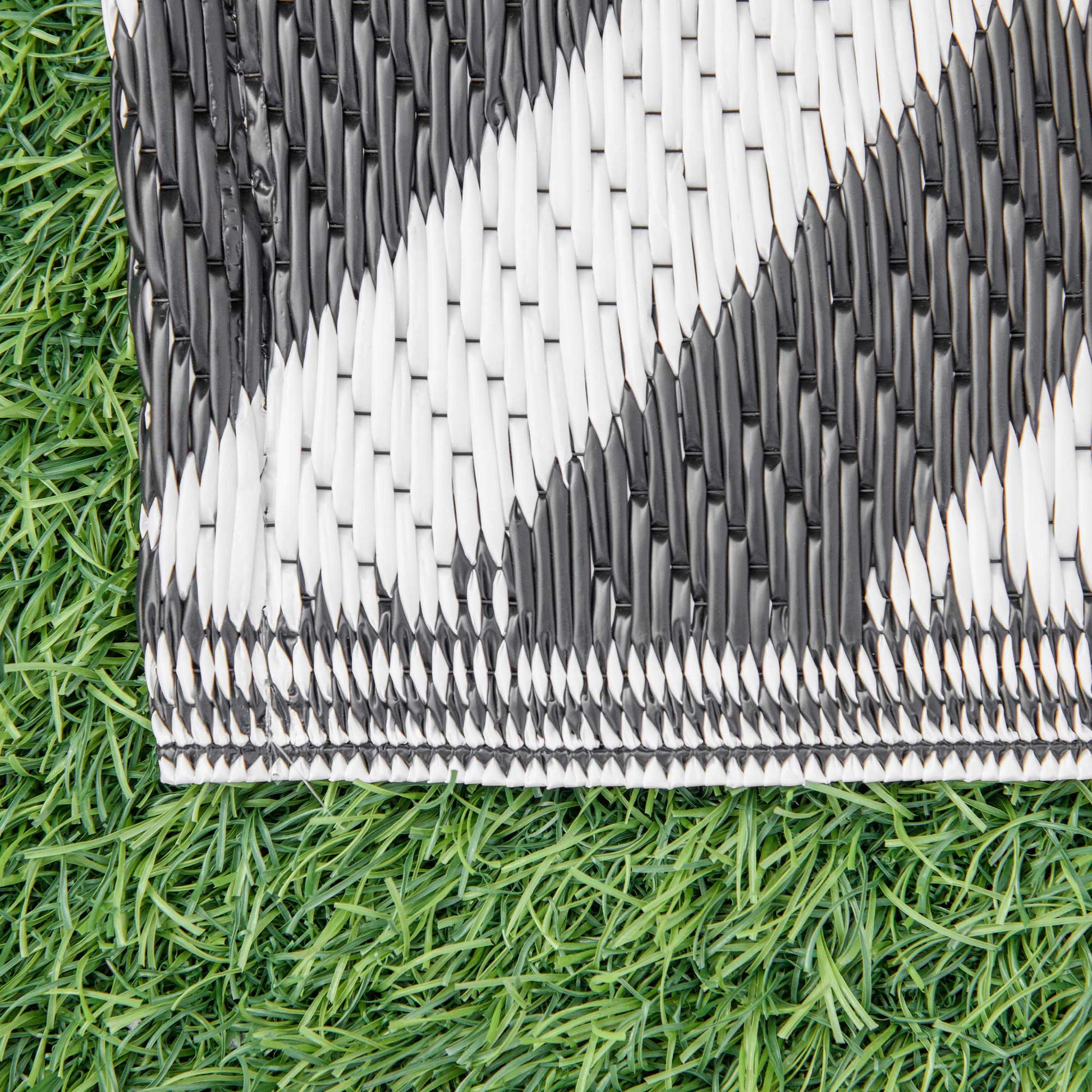 Outsunny Alfombra De Exterior Reversible 182x274 Cm Con Patrón Geométrico_4