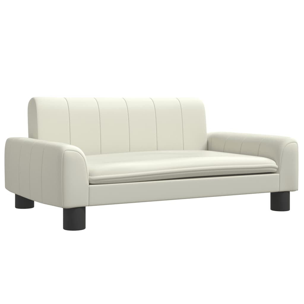 Cama Para Perros De Cuero Sintético Crema 70x45x30 Cm / Vetonek_0