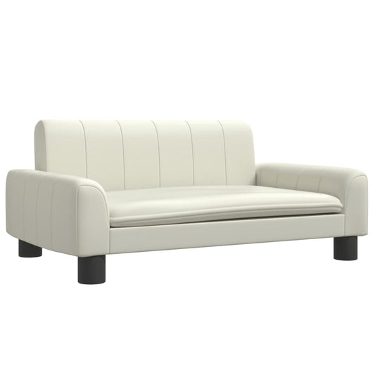 Cama Para Perros De Cuero Sintético Crema 70x45x30 Cm / Vetonek_0