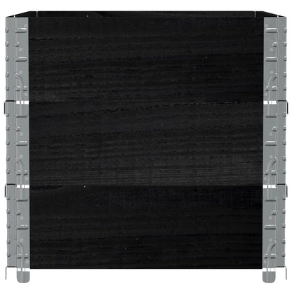 Jardinera De Madera Maciza De Pino Negro 80x60 Cm_3