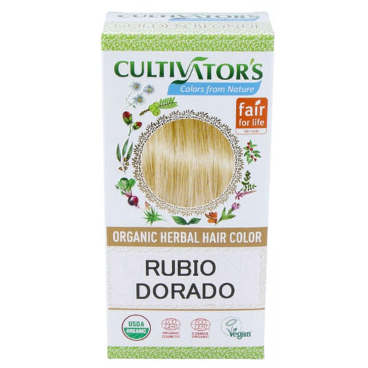 Tinta biológica Cultivators loiro dourado 100g. Ecocert