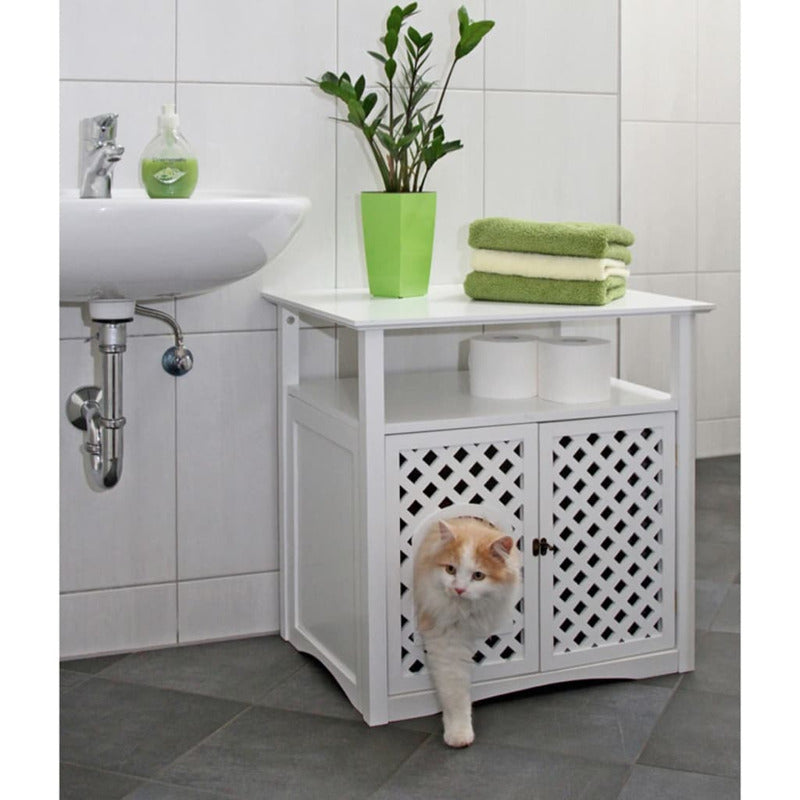 Kerbl Mueble Arenero Para Gatos Helena 64x46x65 Cm Blanco 82662_5