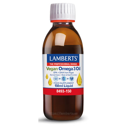 Líquido Vegan Ómega 3, Lamberts, 150 ml
