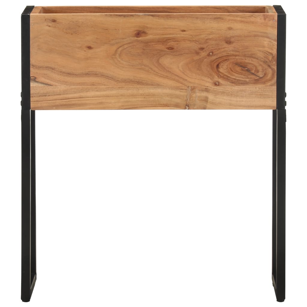 Jardinera De Madera Maciza De Acacia 60x20x68 Cm_0