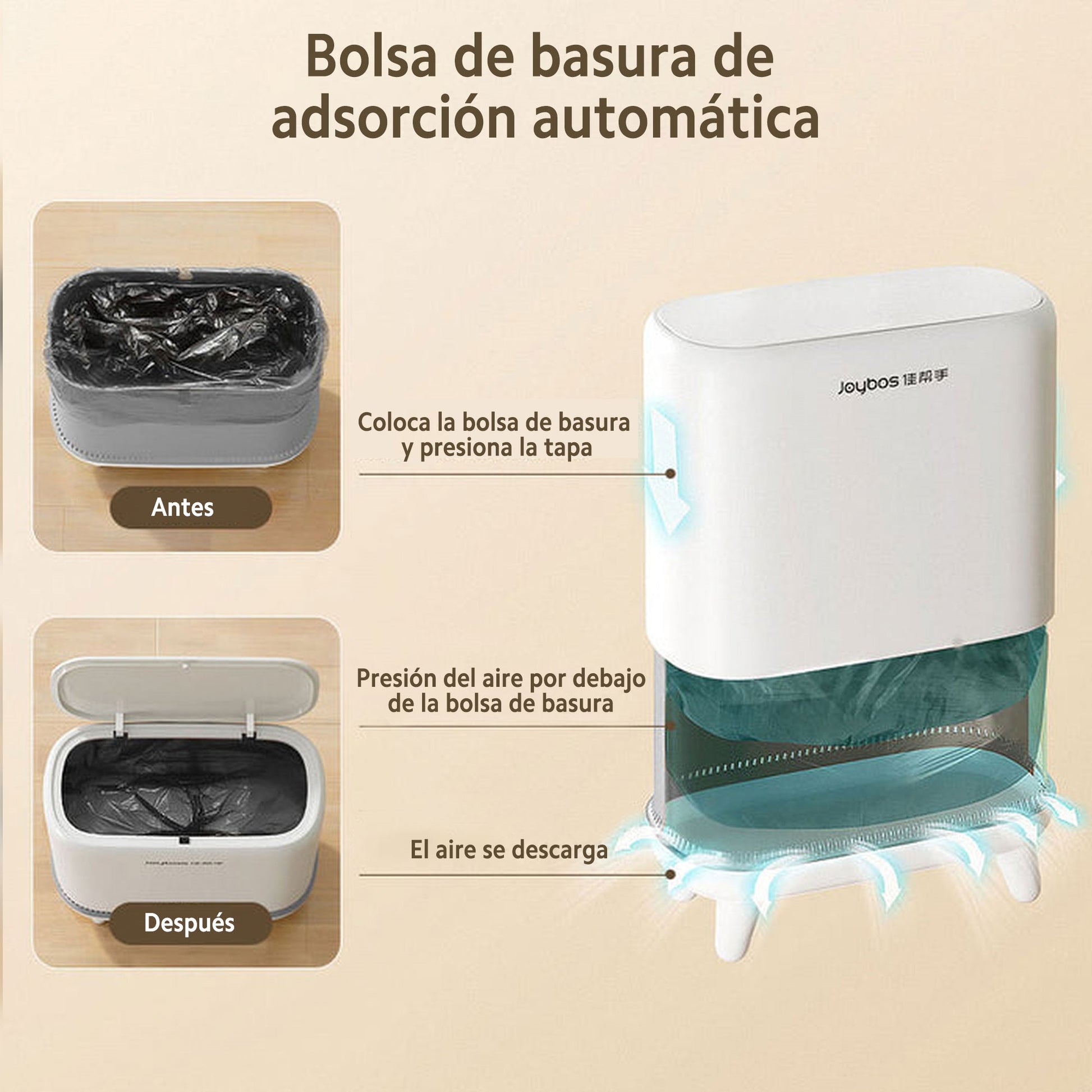 Papelera Cubo De Basura 12,5l Con Absorción Automática_2