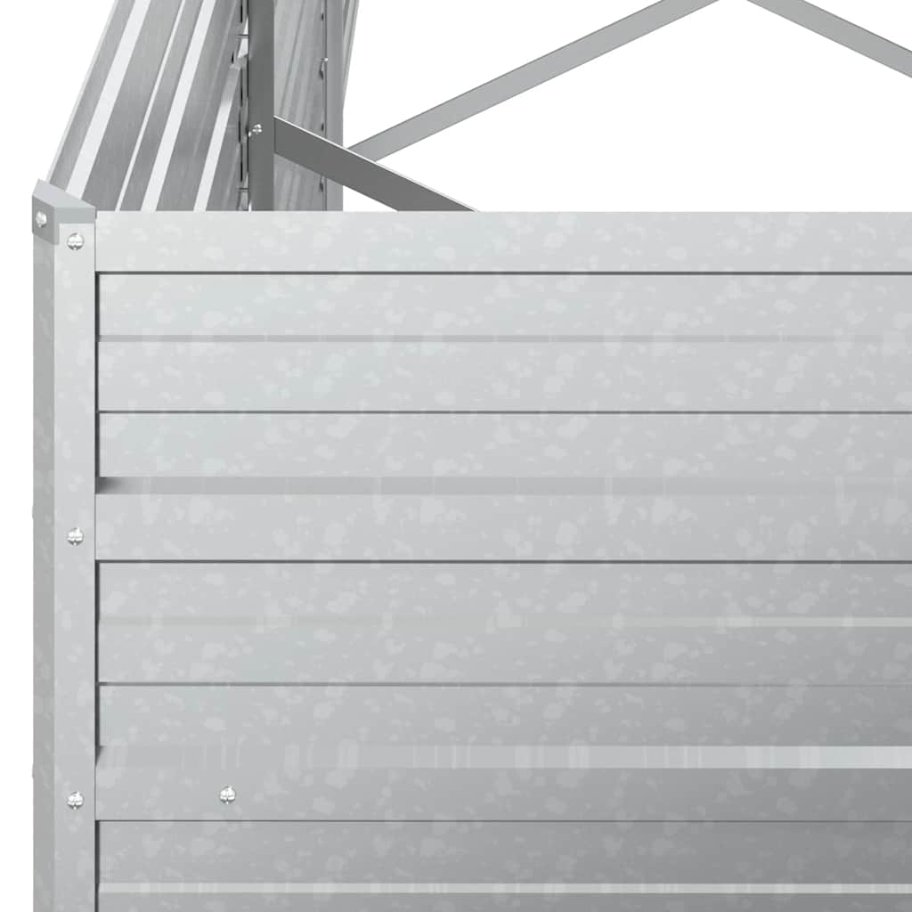 Arriate De Acero Galvanizado Plateado 320x40x77 Cm_5